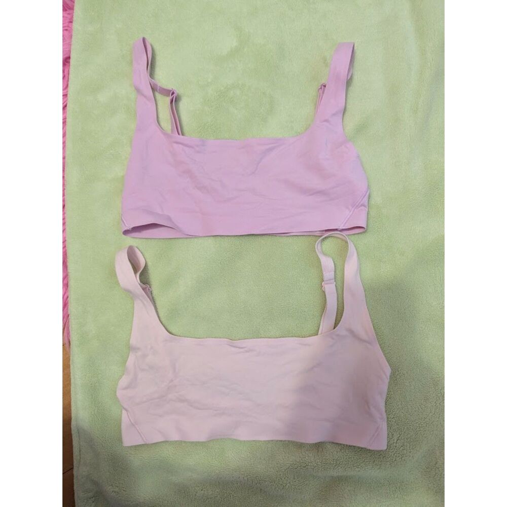 Lululemon Nulu Smooth Seamless Pink Bras Size 2 Bundle
